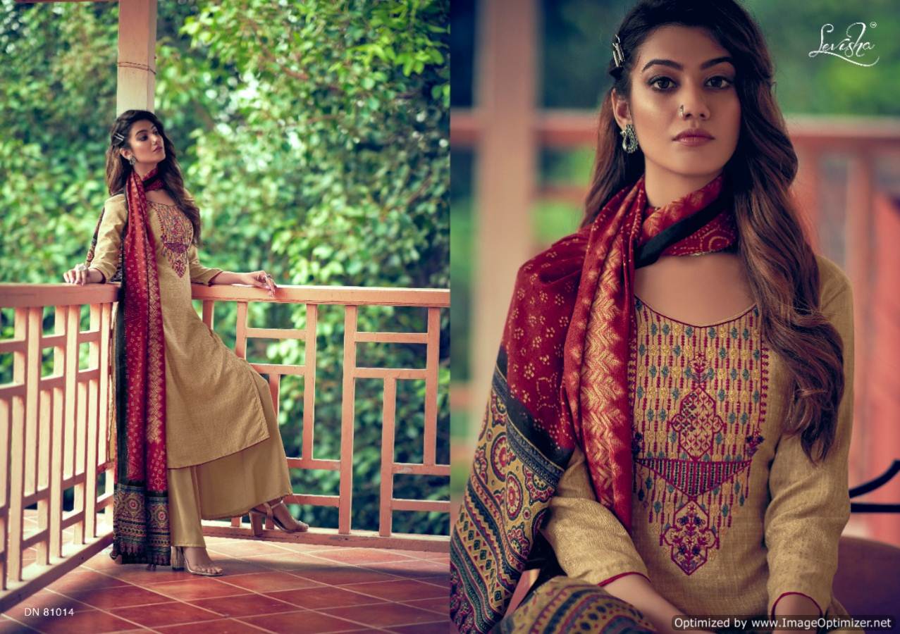 Levisha Meridel 2 Pure Pashmina Designer Party Wear Dress Material at Wholesale Price